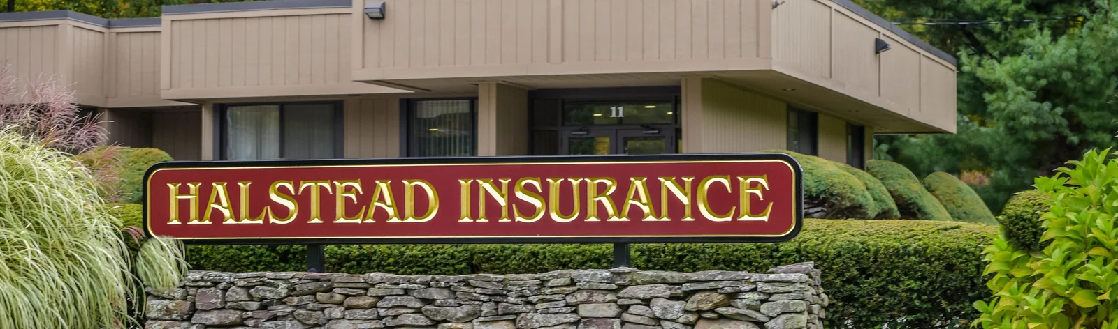 Halstead Insurance Agency sign outside the Fitchburg, Massachusetts headquarters